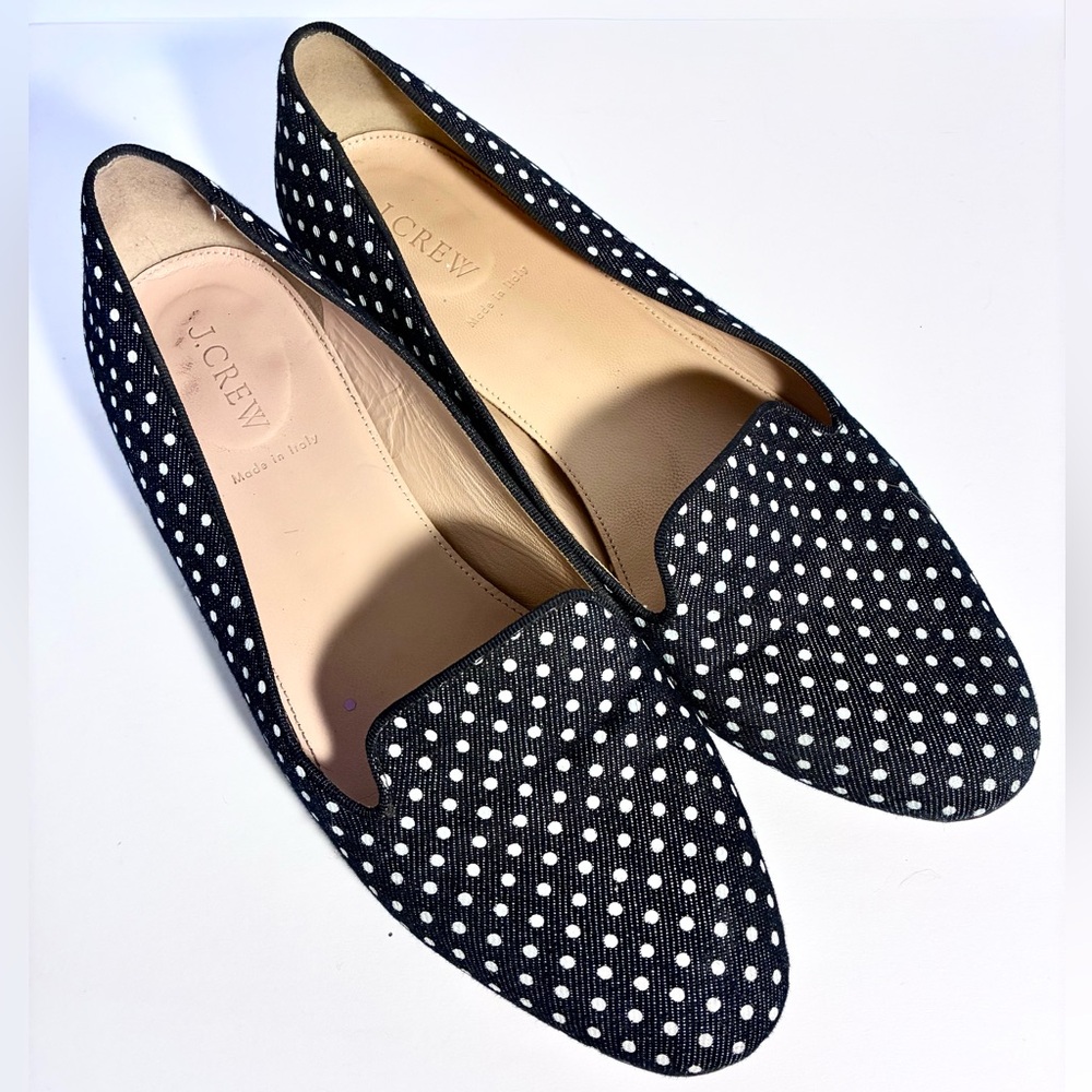 J. Crew Women's Black and White Polka Dot Flats